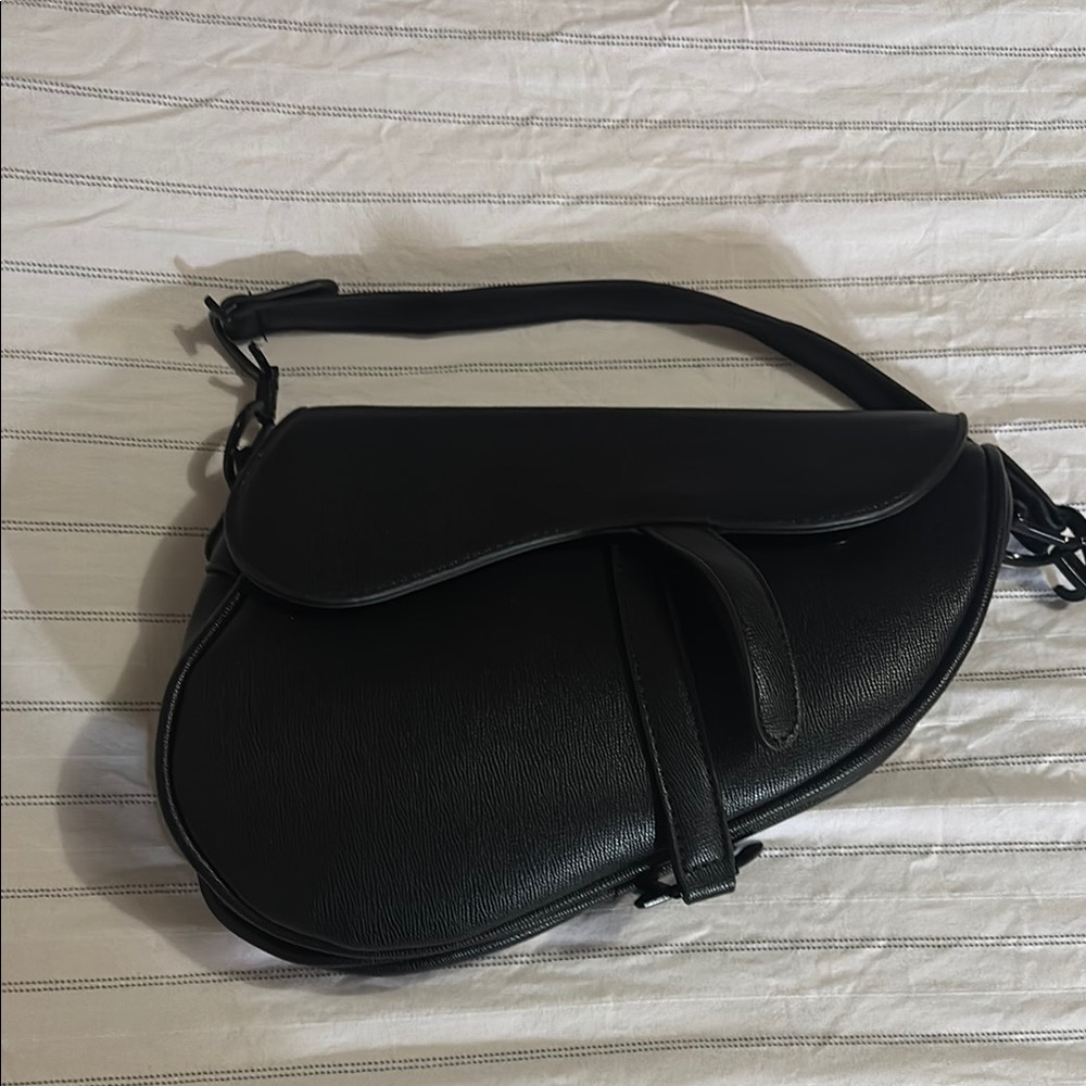 Elegant Black Saddle Bag